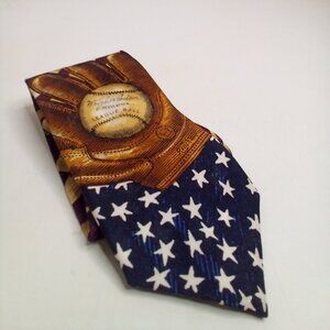 Tango Max Raab Tie Necktie American Baseball 100% Silk